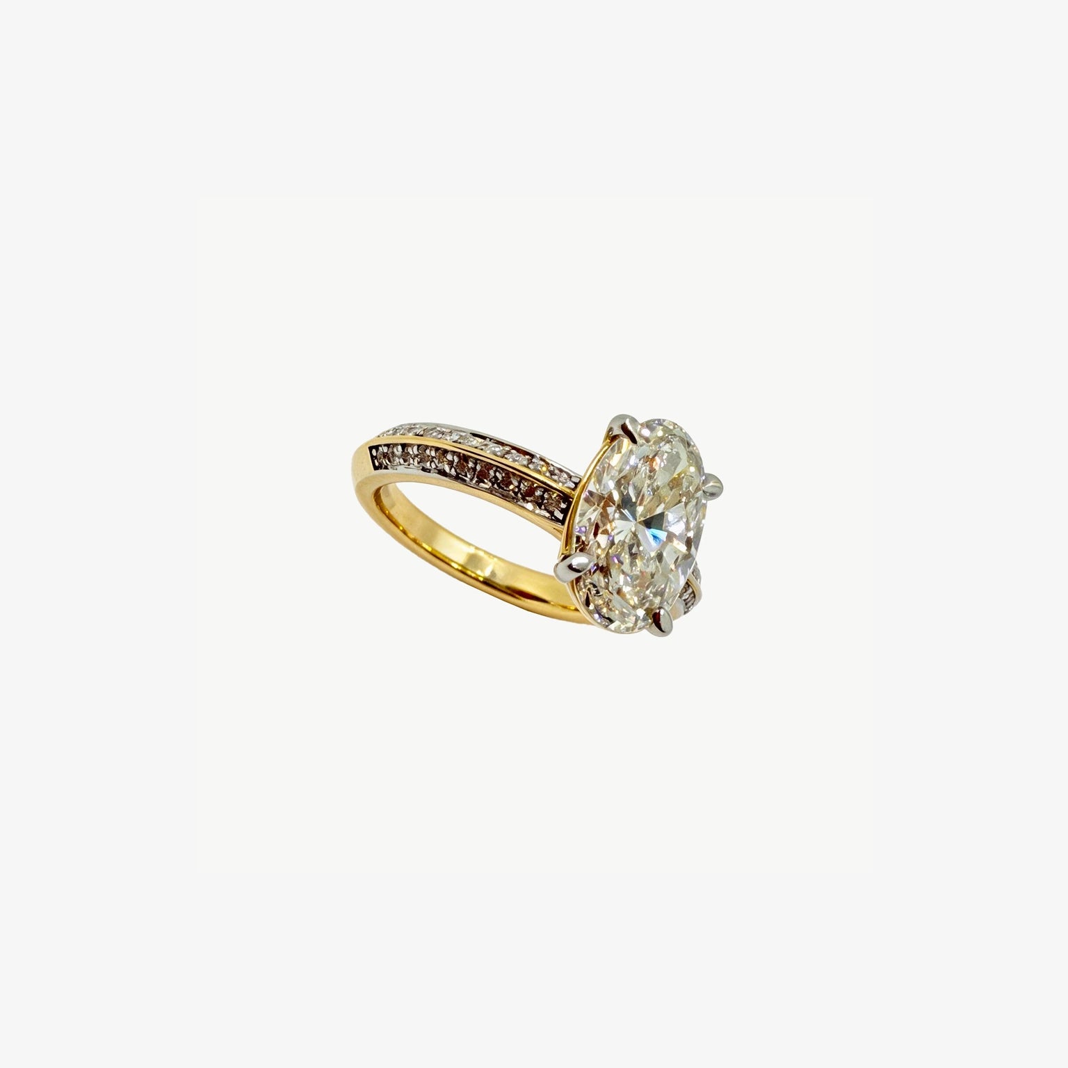 14K Gold Oval 2.2ct Solitaire Engagement Ring