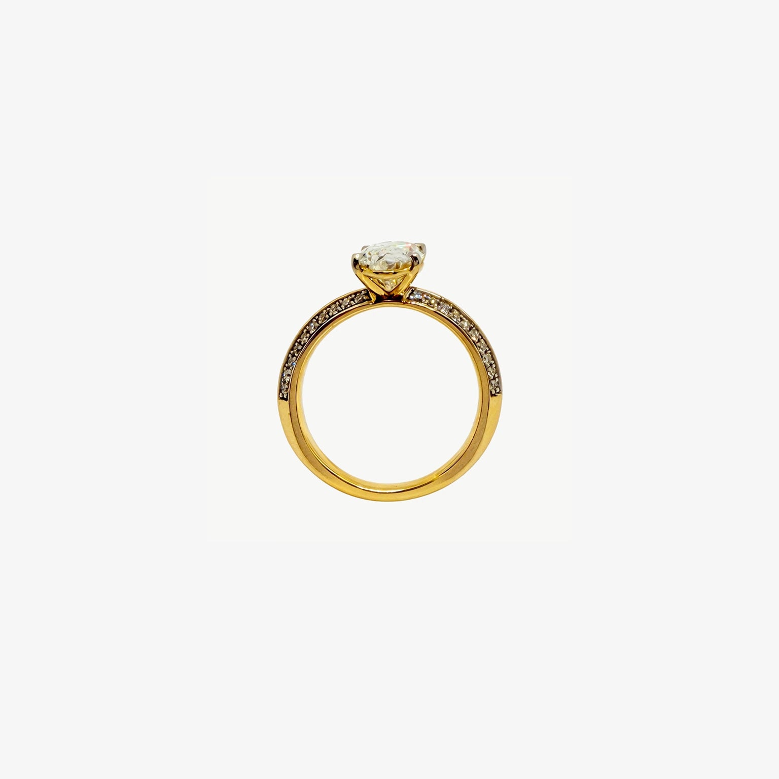 14K Gold Oval 2.2ct Solitaire Engagement Ring