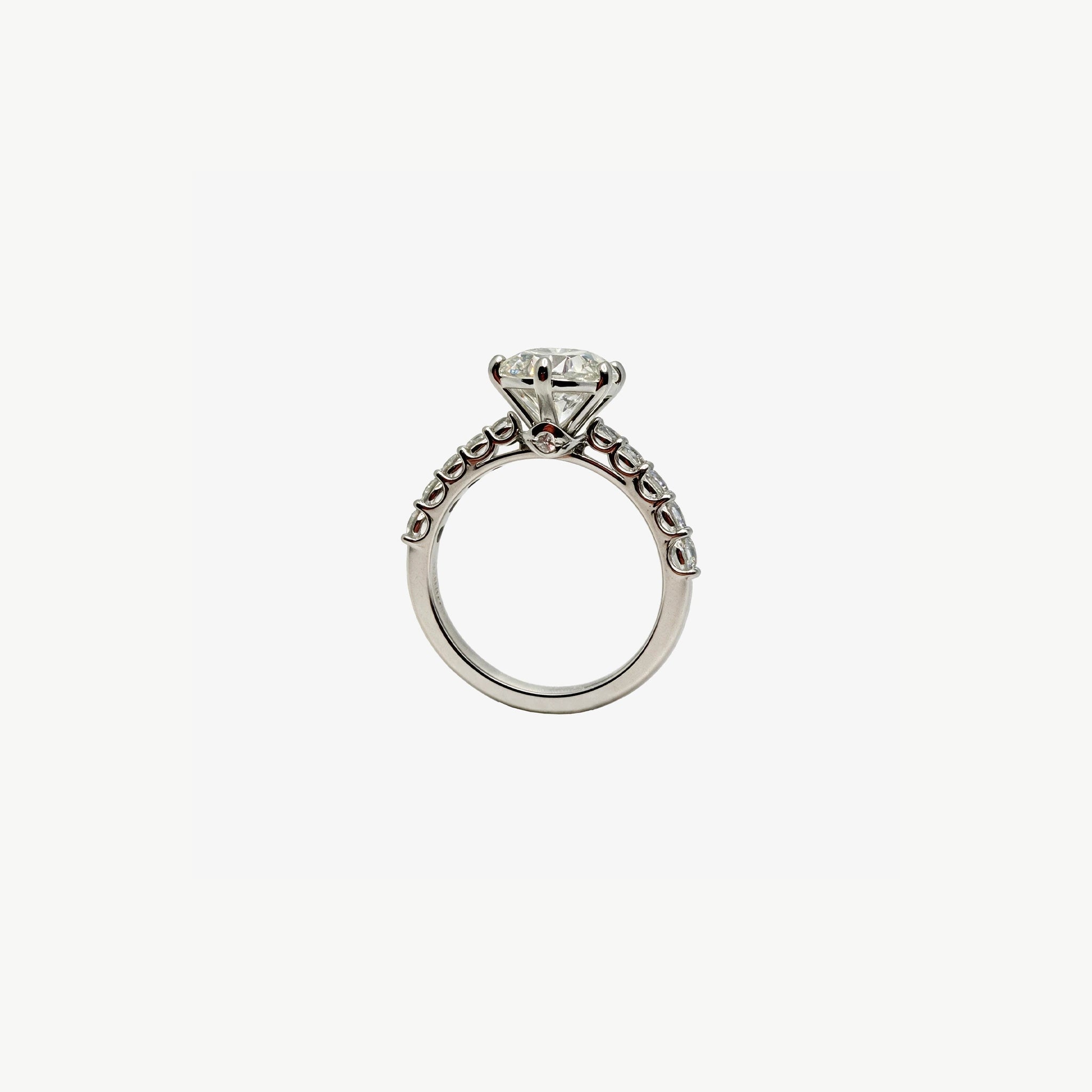 14K White Gold Brilliant Cut Engagement Ring