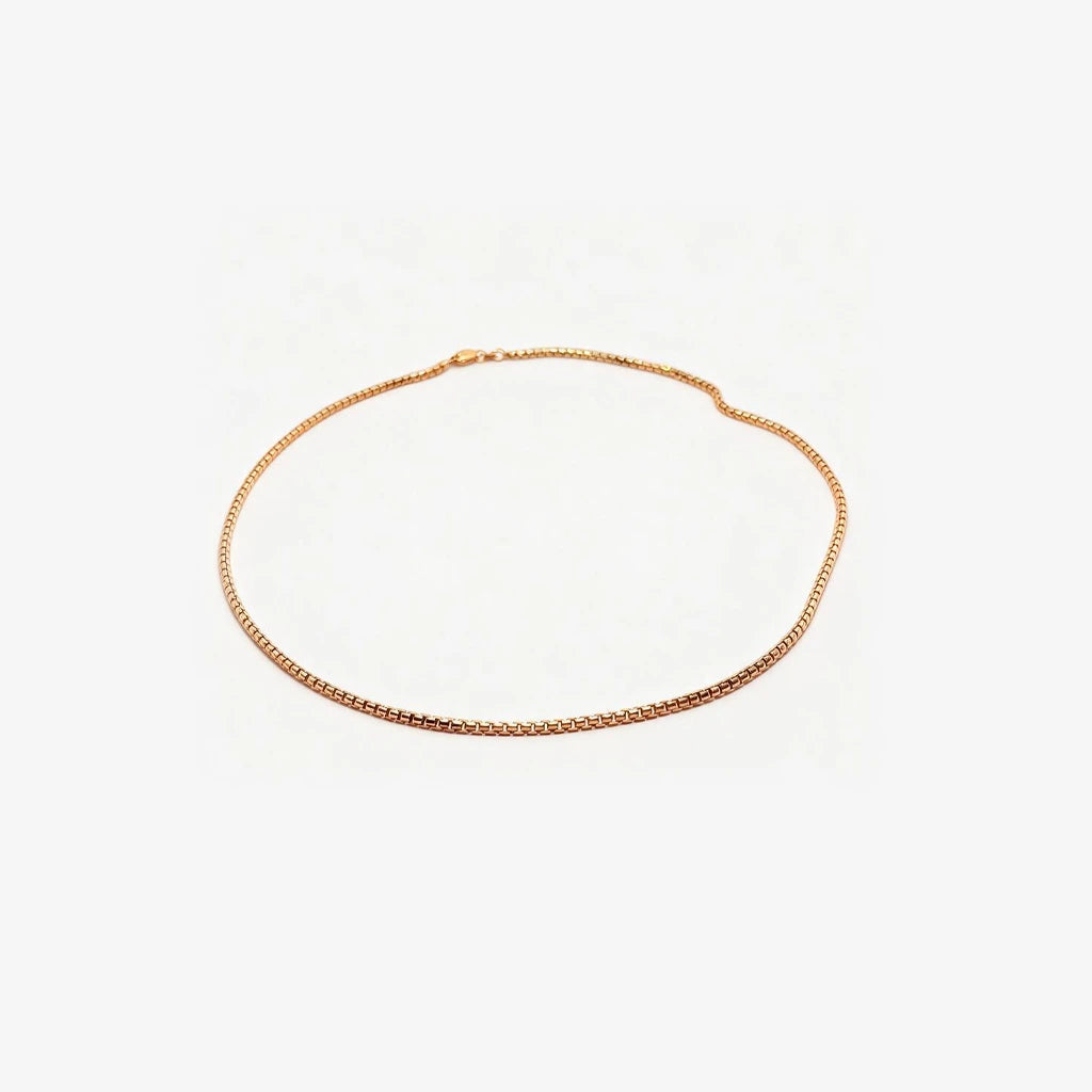 18k Rose Gold Box Chain