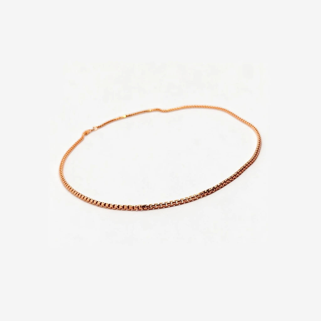 18k Rose Gold Box Chain