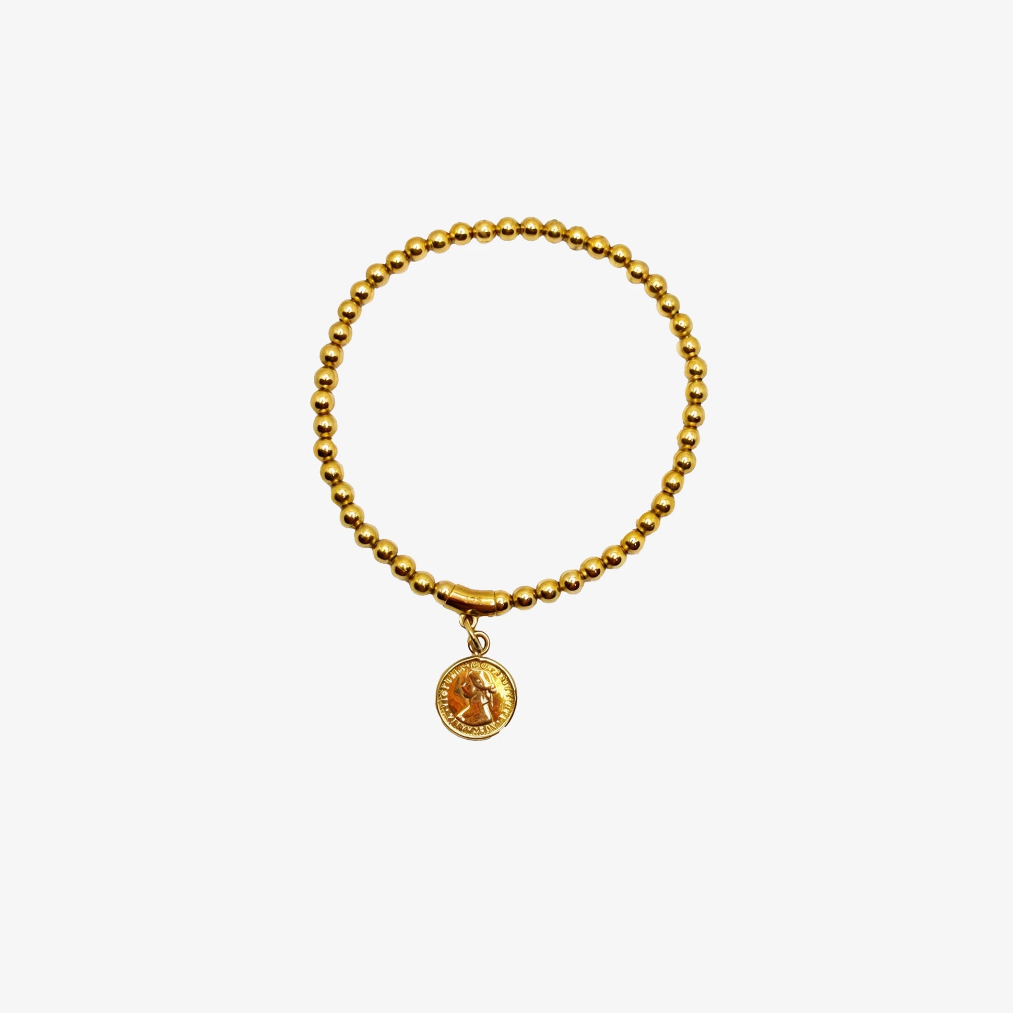 9K Ball Chain and 3pence Coin Bracelet