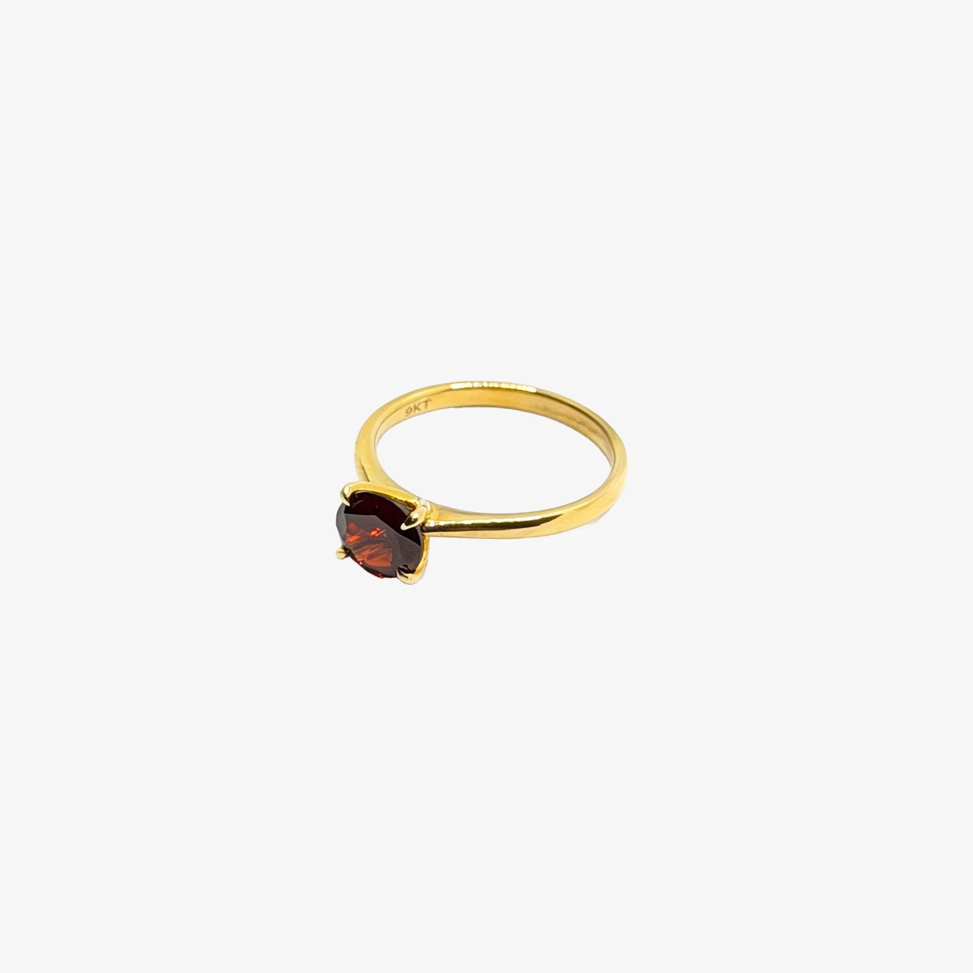 9K Garnet Ring