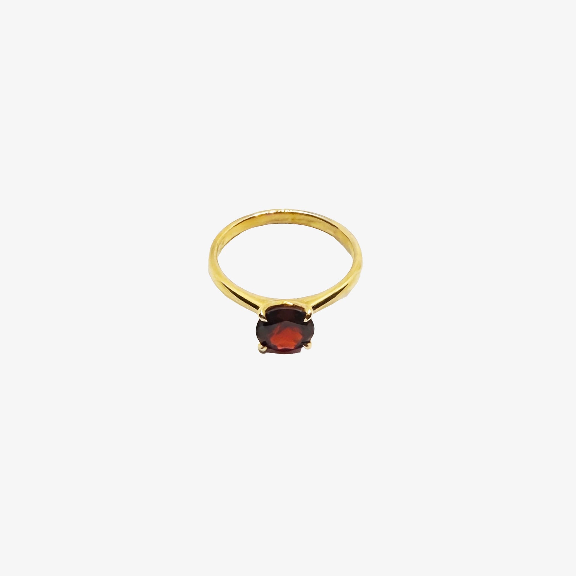 9K Garnet Ring