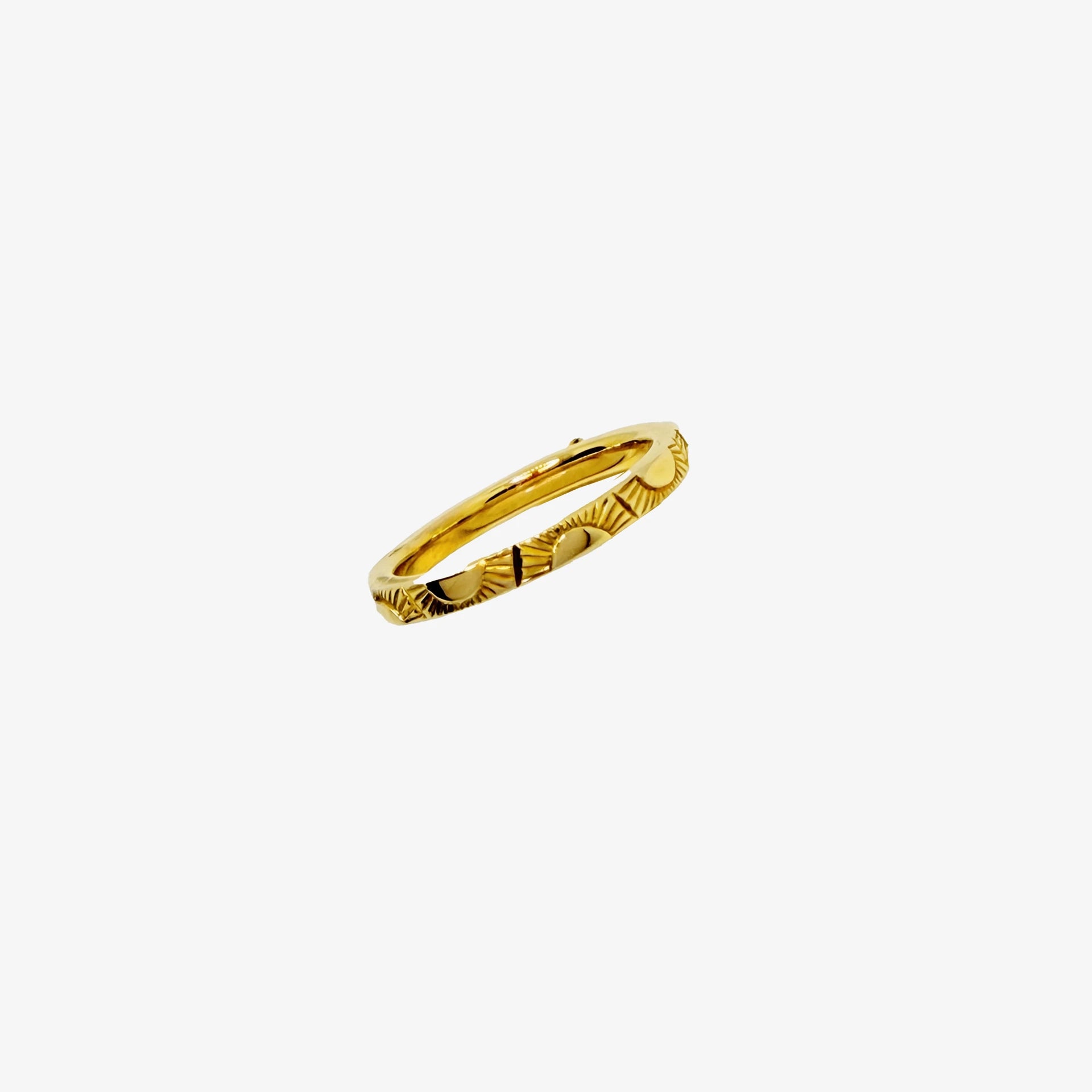 9K Gold Pattern Wedding Band
