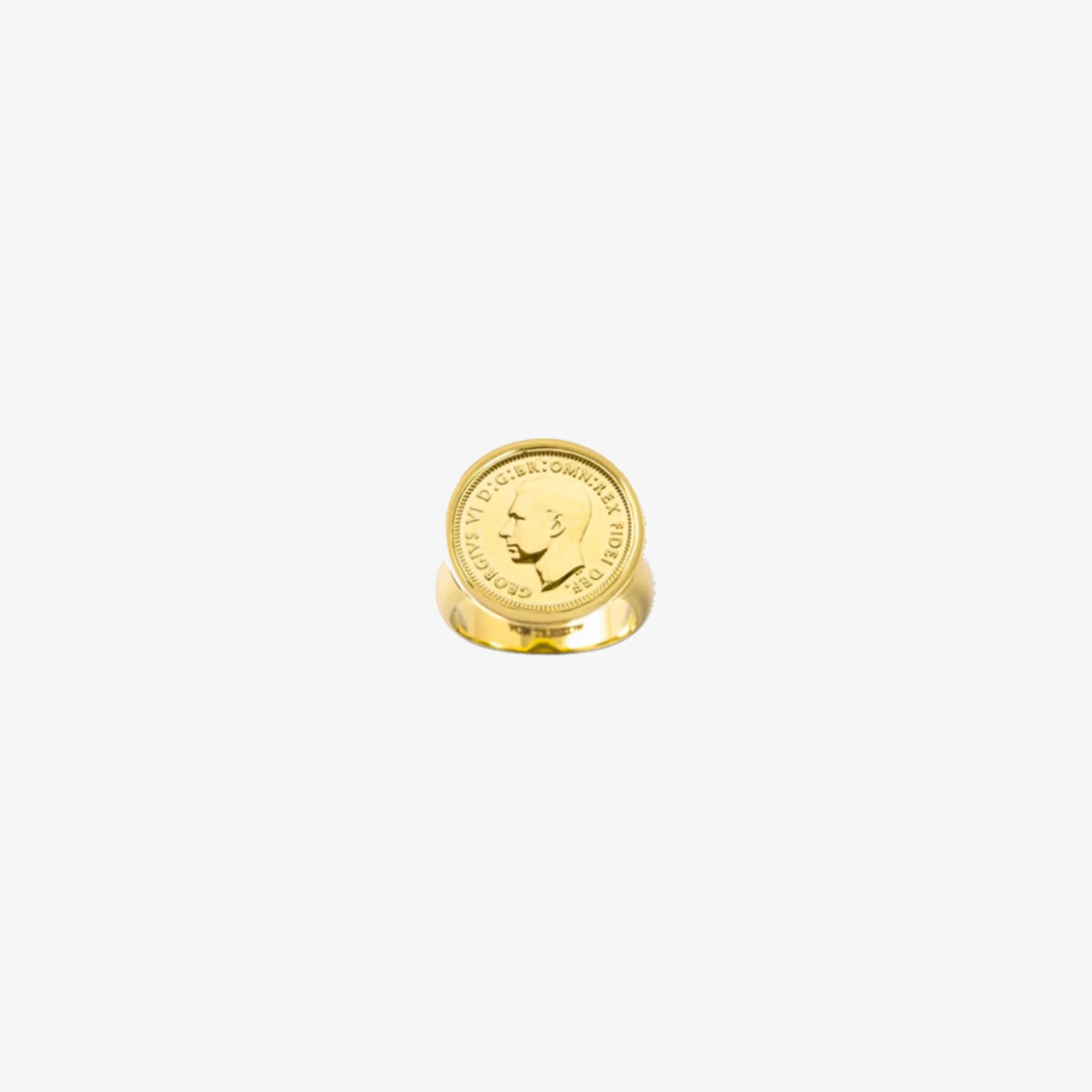 9K Threepence Coin Ring