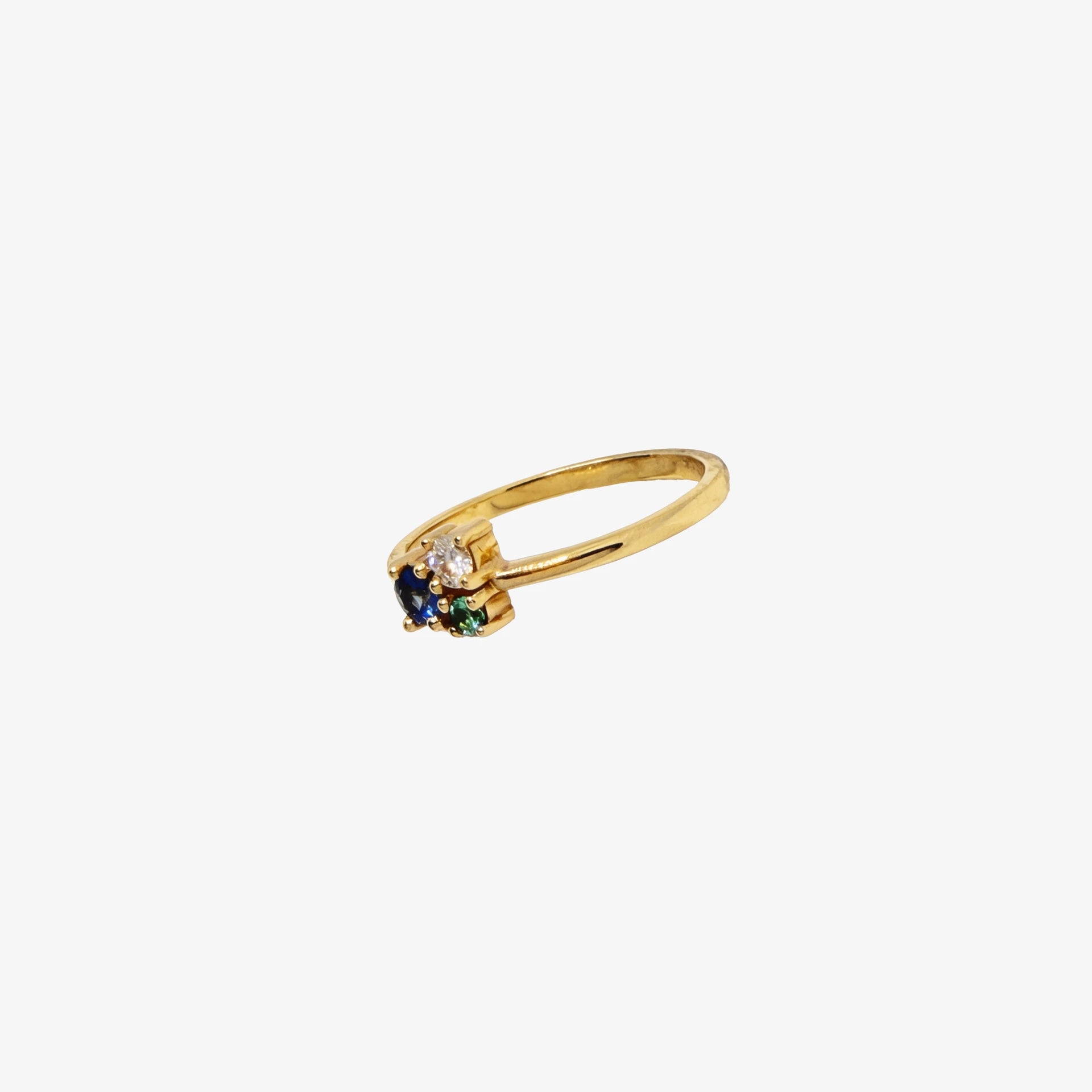 Emarald & Sapphire, Diamond Ring
