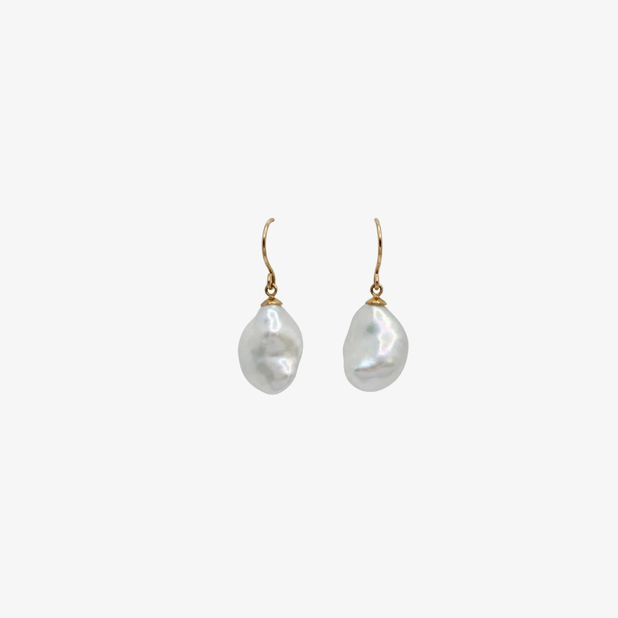 Gold | Baroque Pearl Earrings