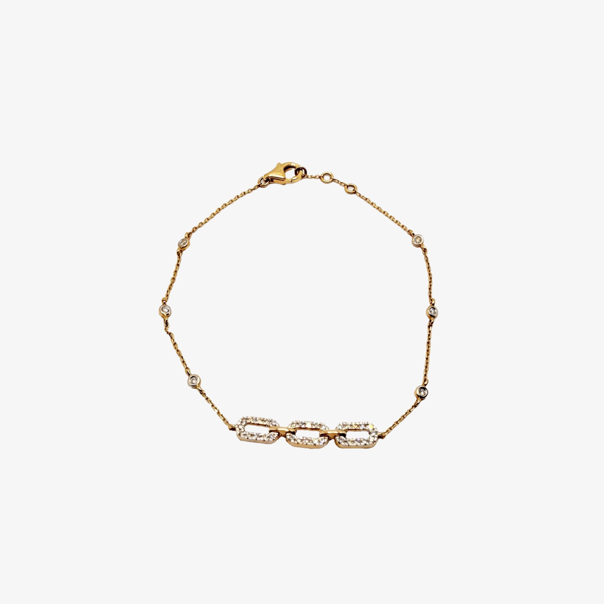 Gold & Diamond Chain Bracelet