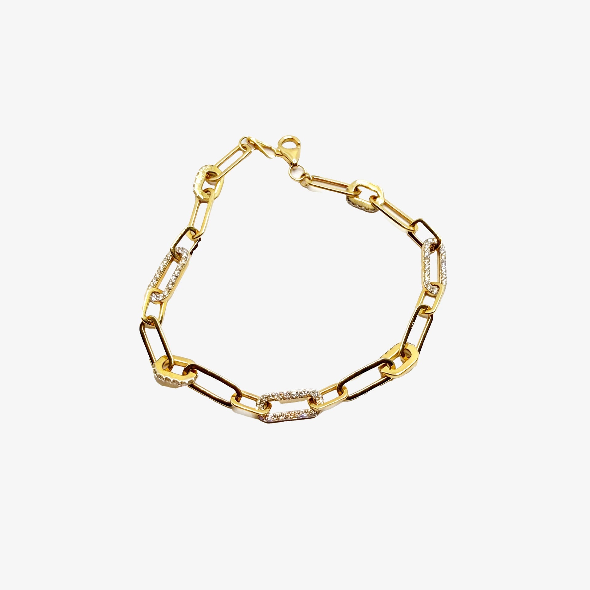 Gold & Diamond Chain Bracelet 0.76ct