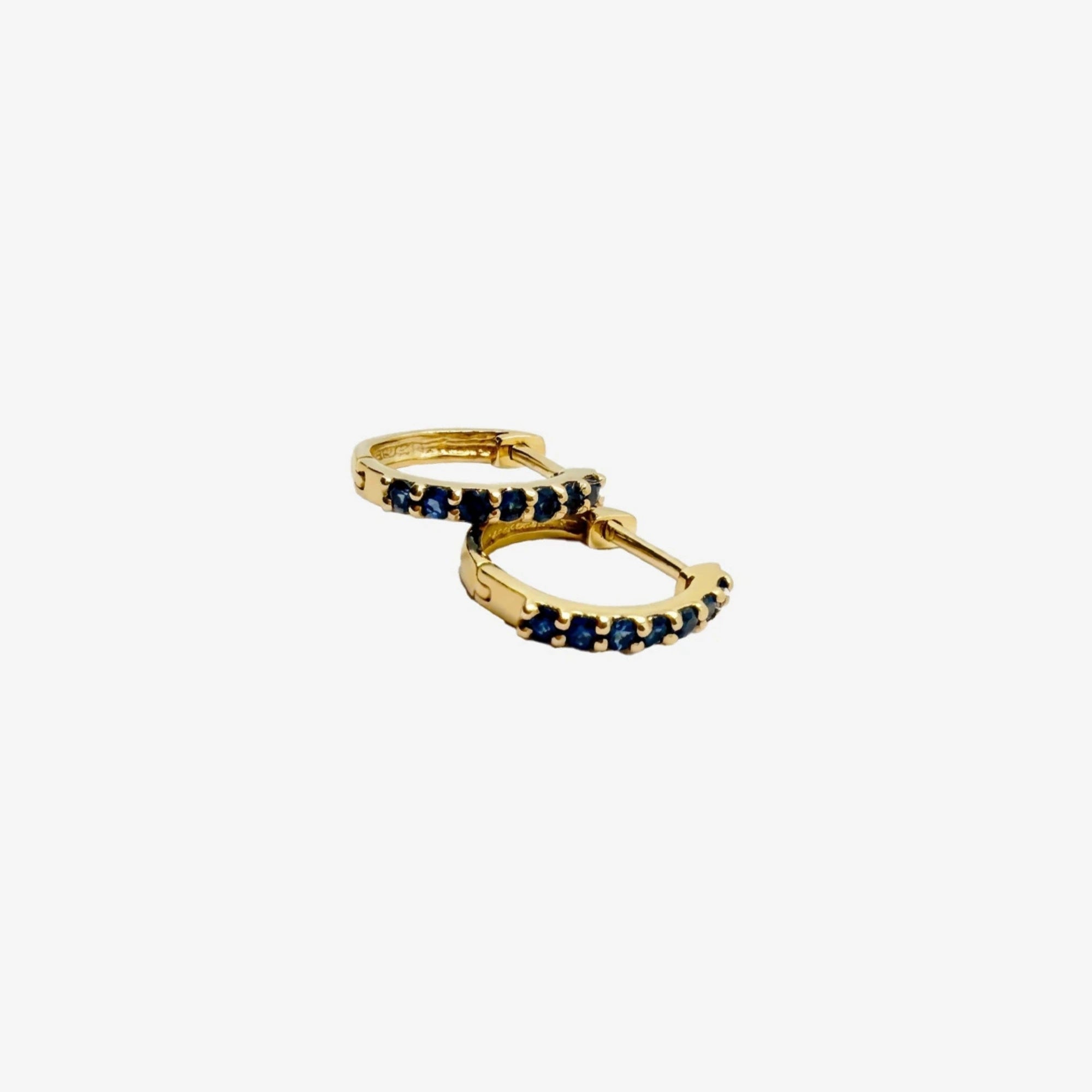 Gold | London Blue Topaz Hoops