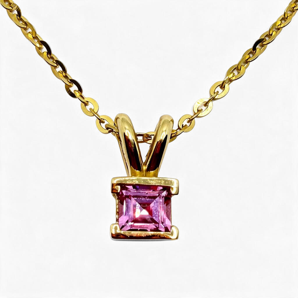 Pink Tourmaline Necklace