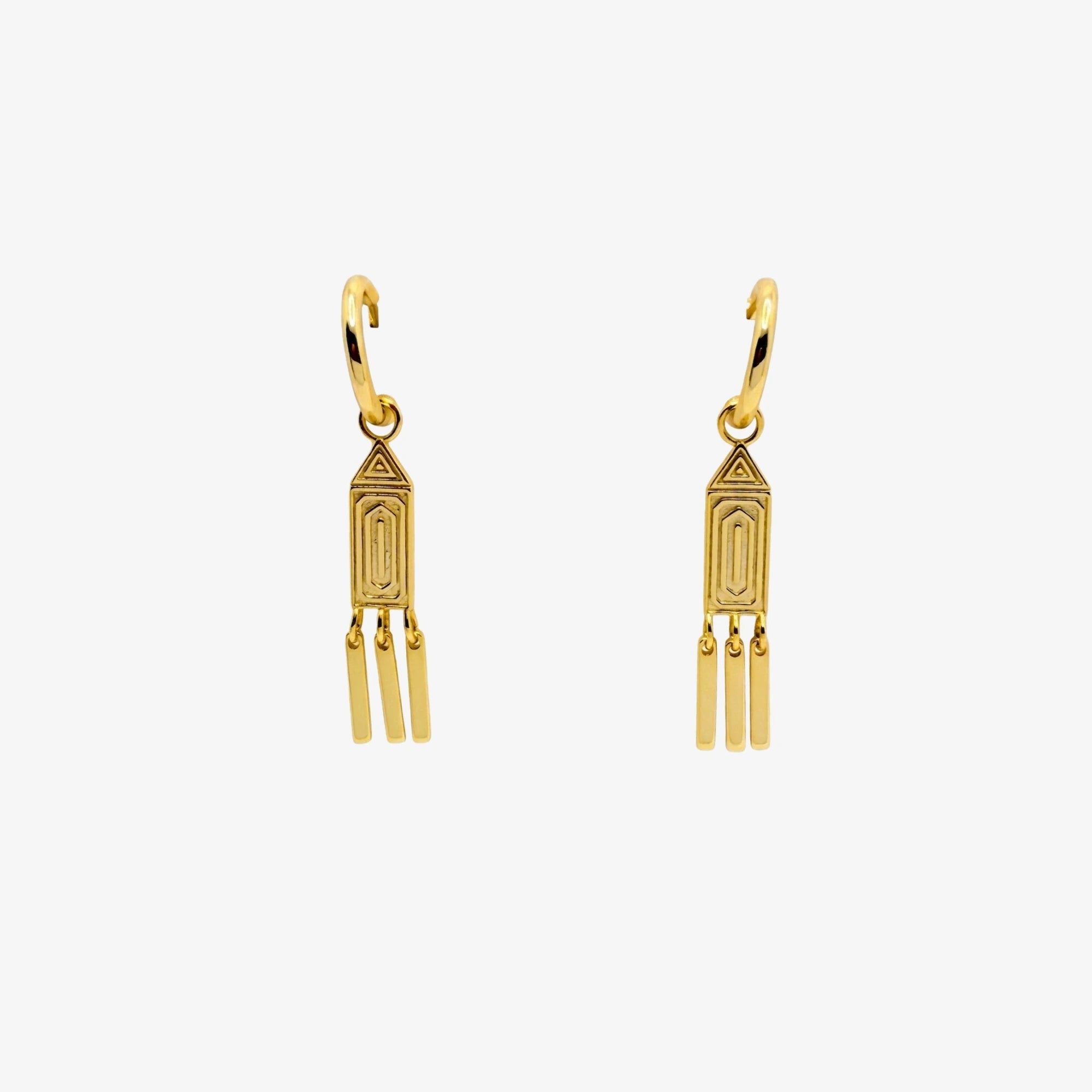 Silver Gold Plated Motif Studs