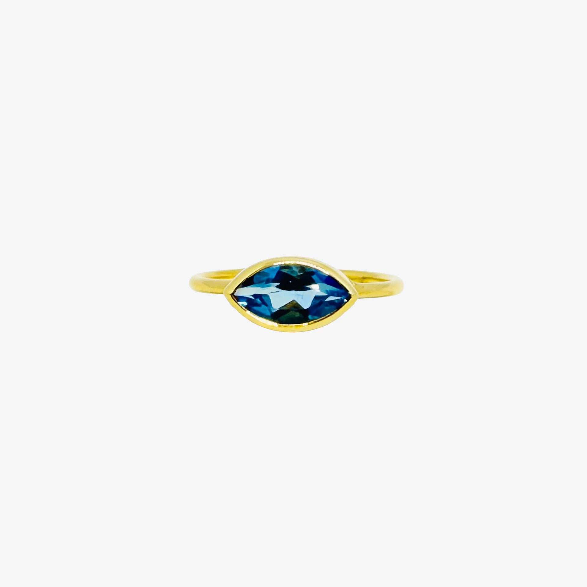 Swiss Blue Topaz Ring (N7)