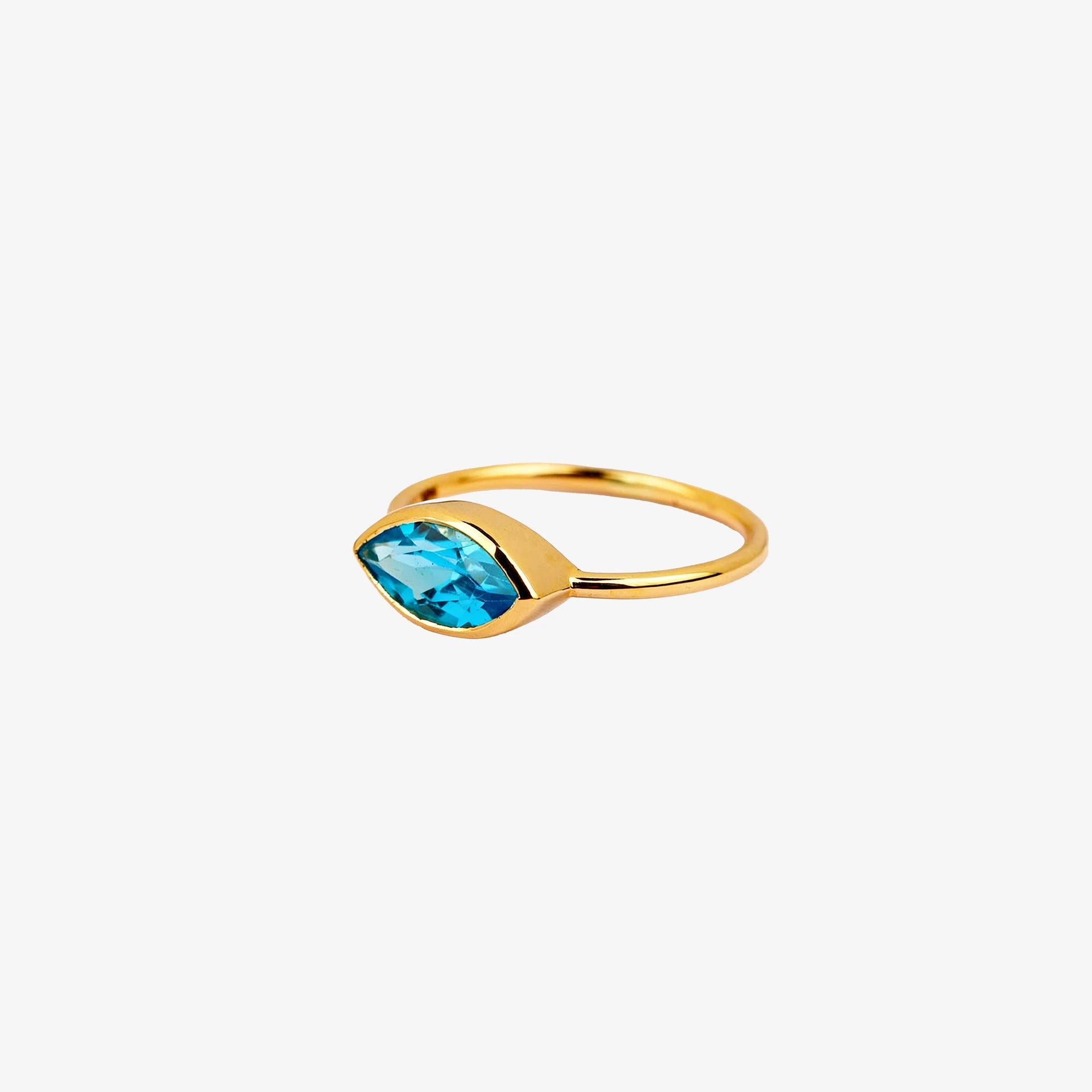 Swiss Blue Topaz Ring (N7)
