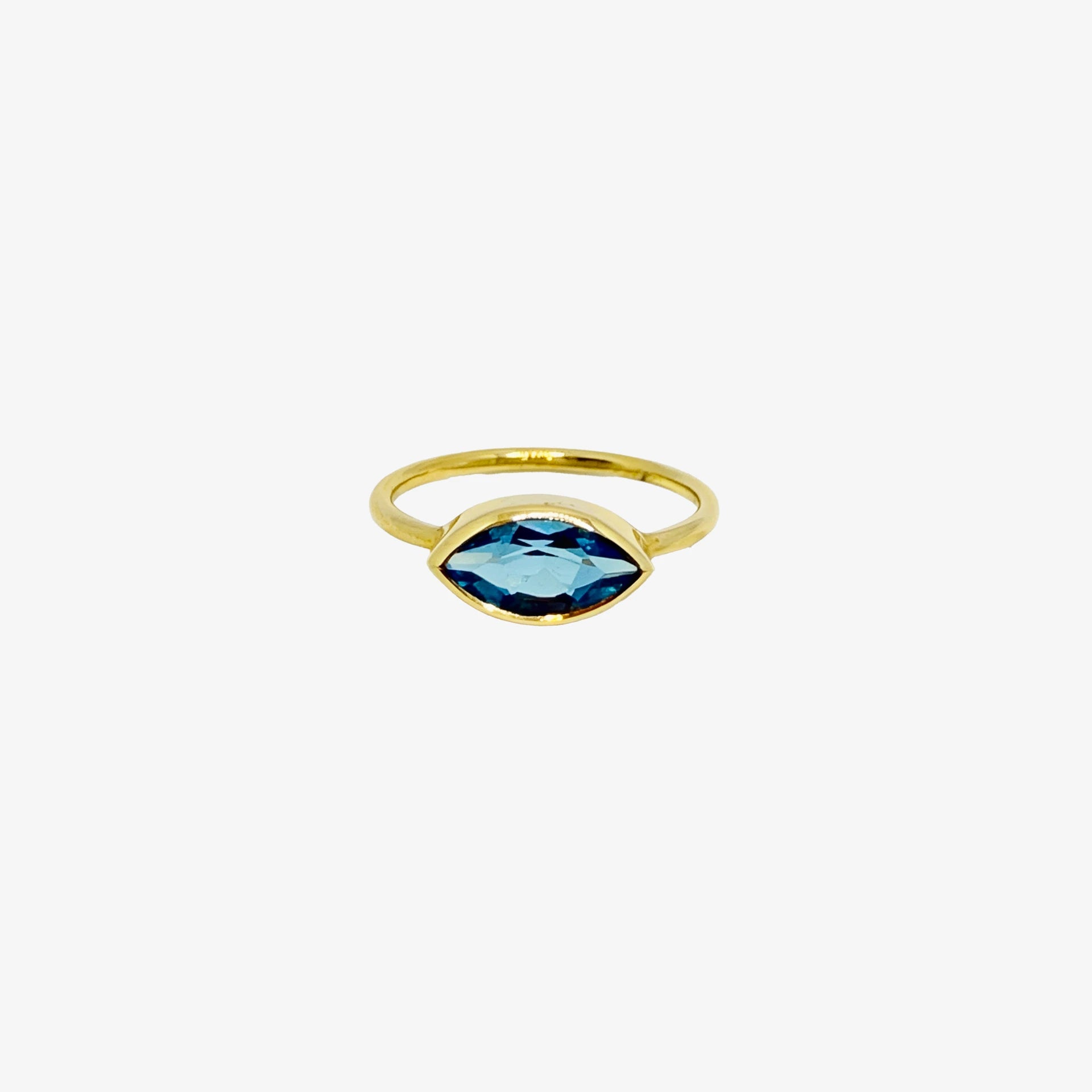 Swiss Blue Topaz Ring (N7)