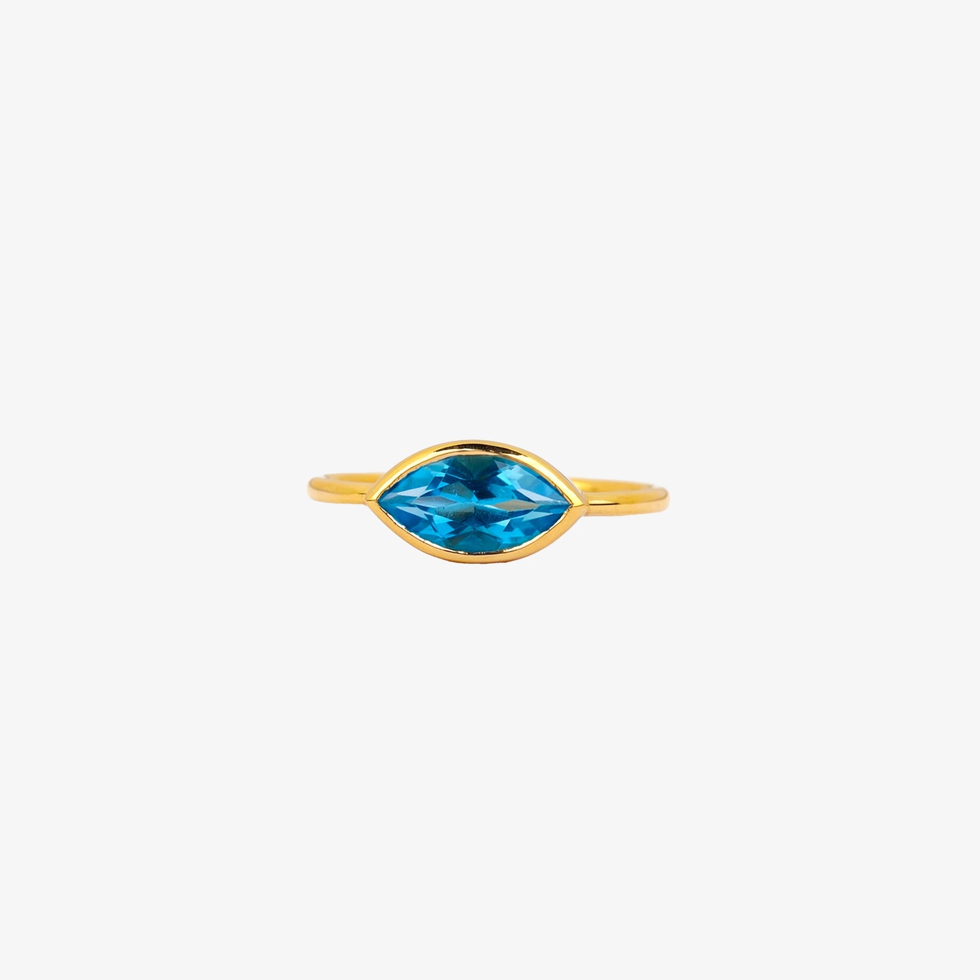 Swiss Blue Topaz Ring (N7)