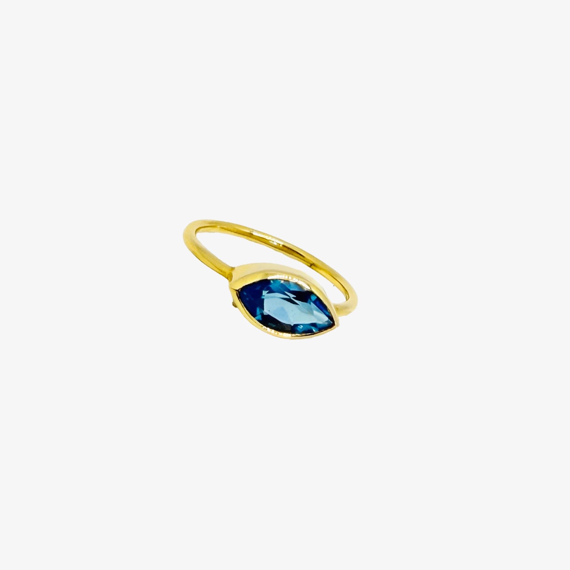 Swiss Blue Topaz Ring (N7)