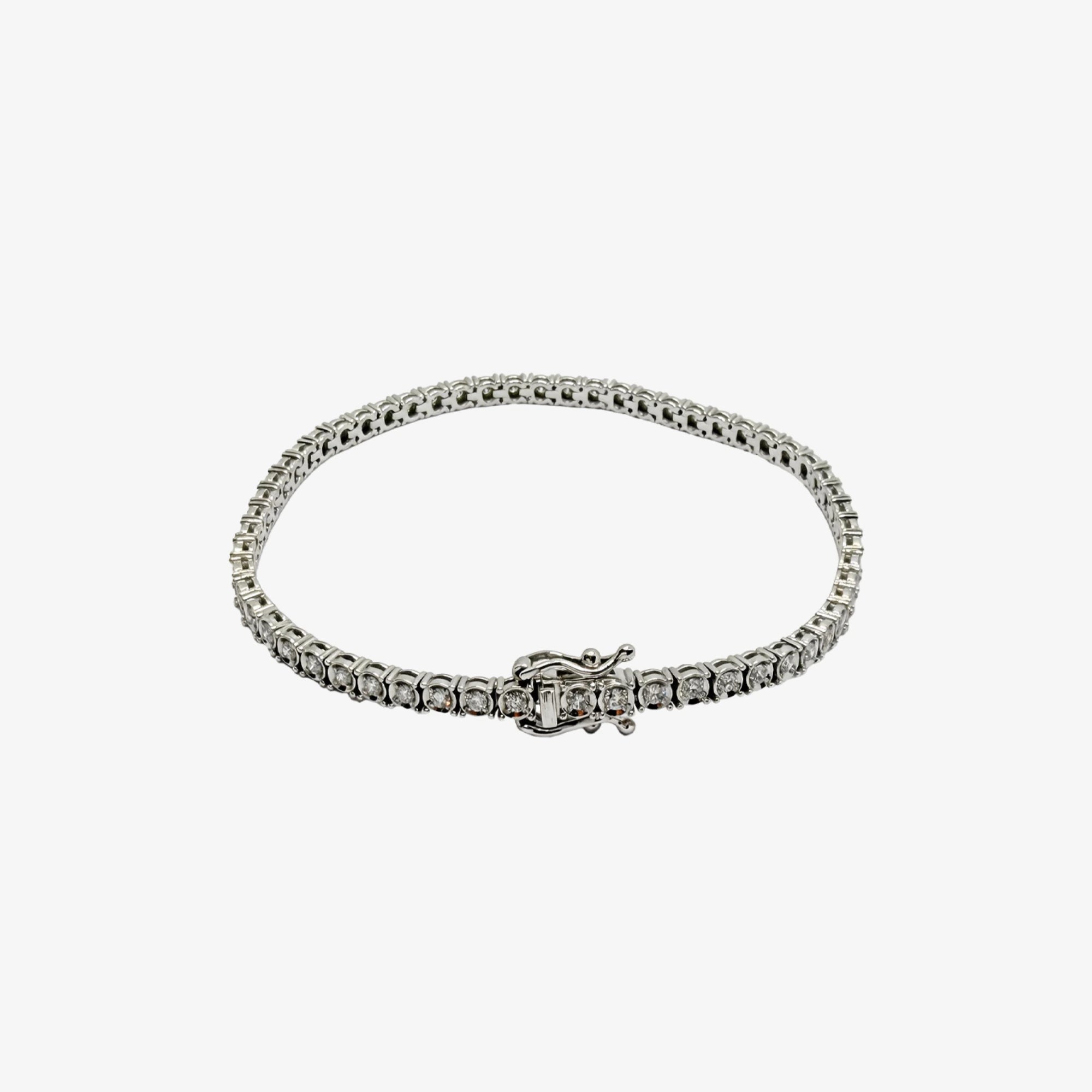 White Gold Natural Diamond Tennis Bracelet