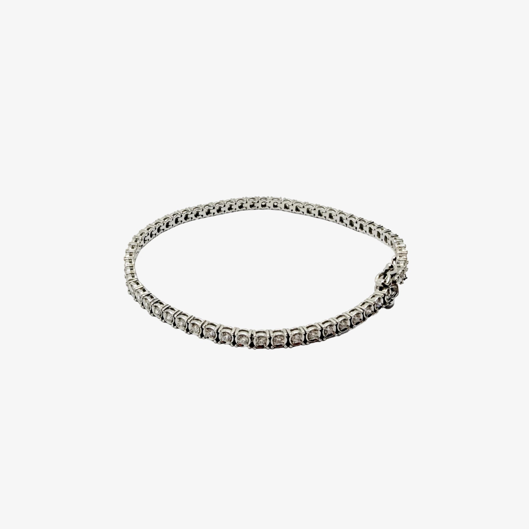 White Gold Natural Diamond Tennis Bracelet