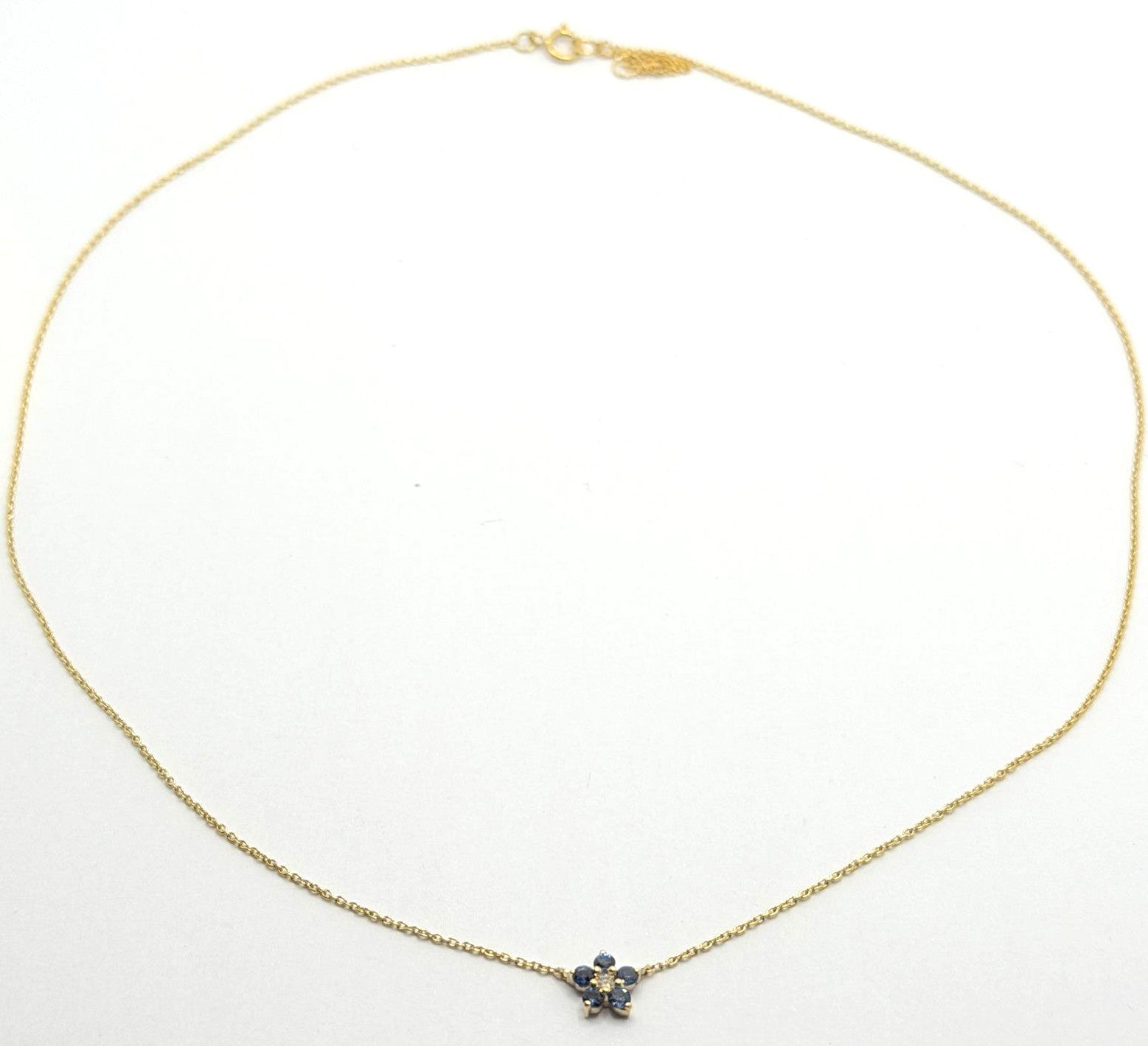 14K Gold | Sapphire Diamond Necklace