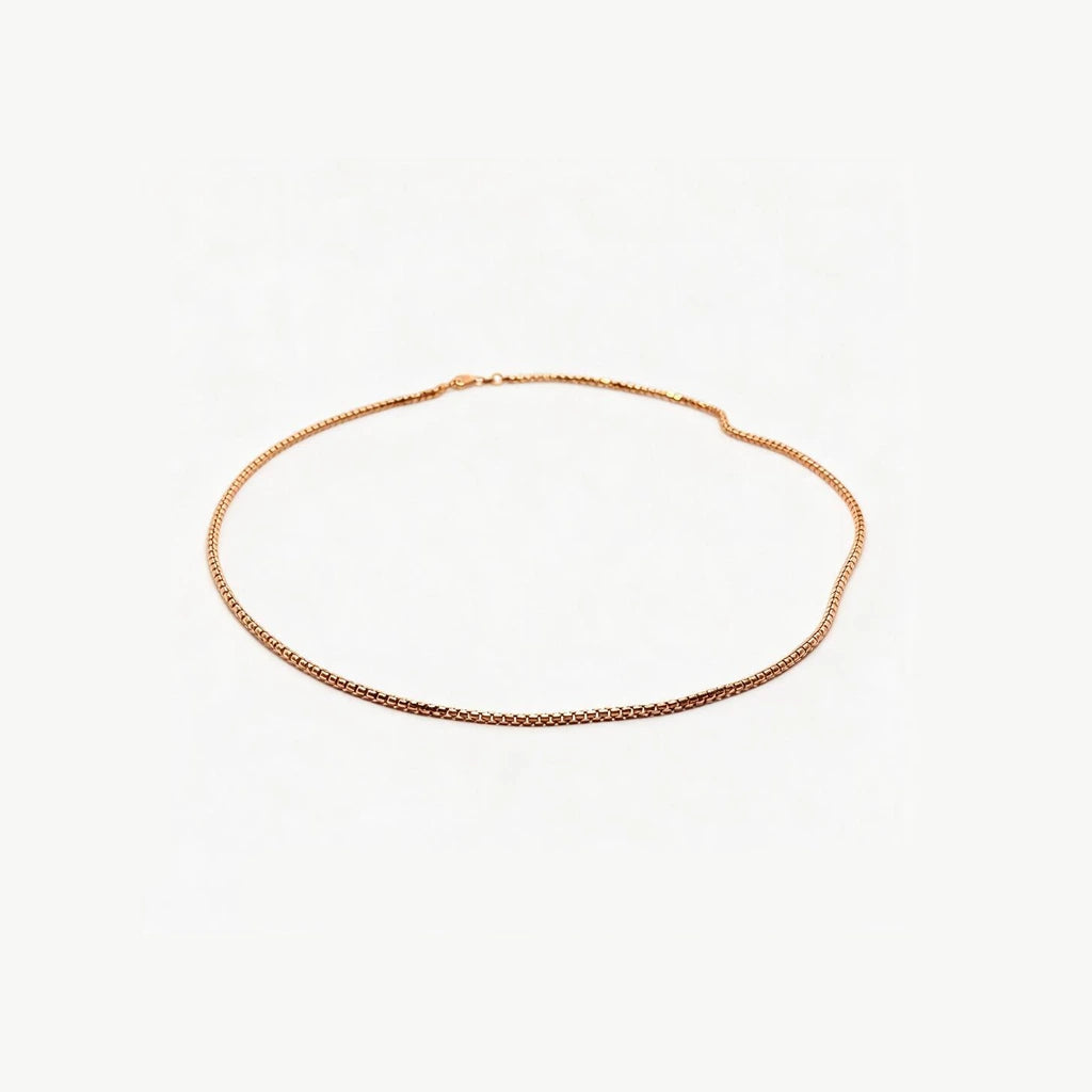 18k Rose Gold Box Chain