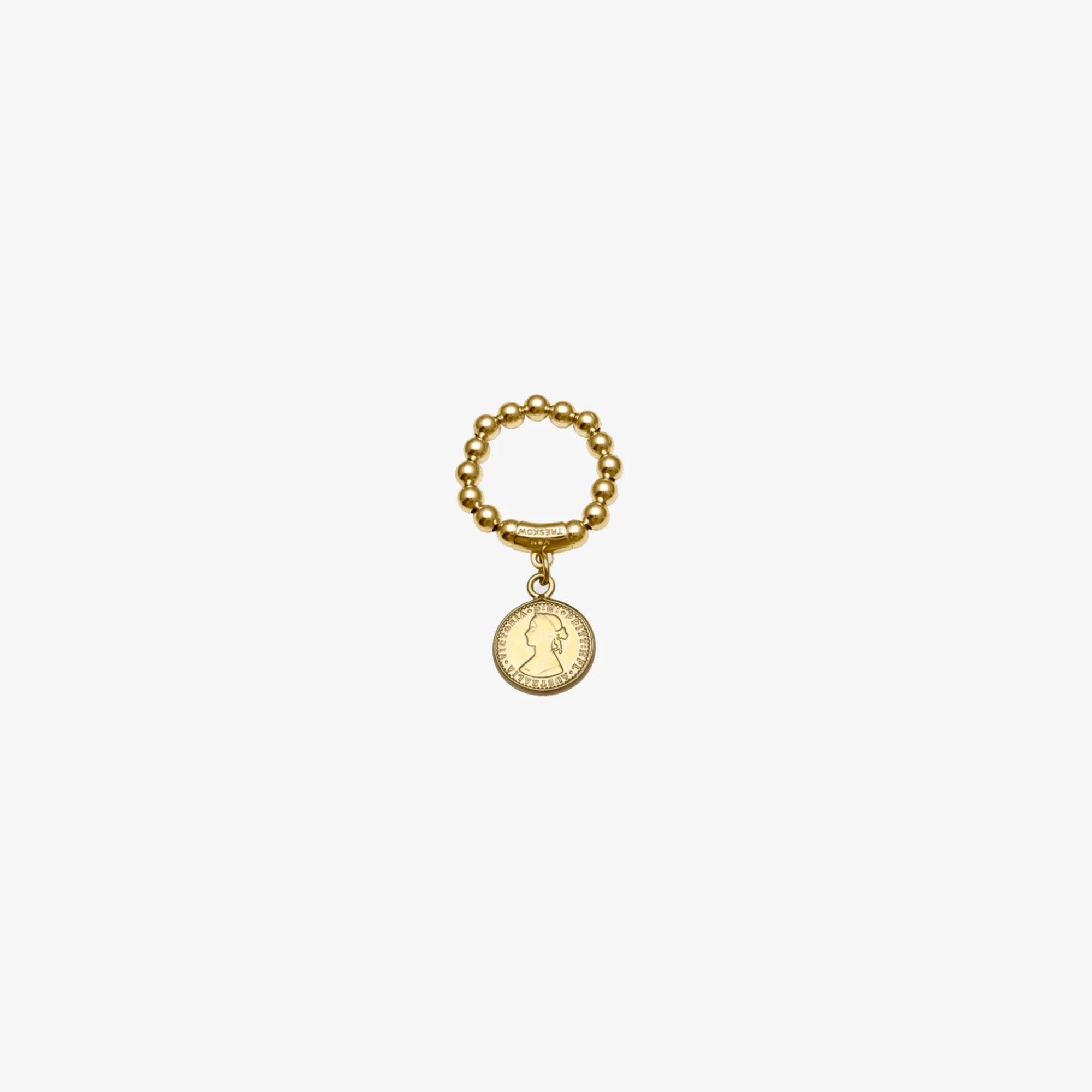9K Threepence Stretchy Coin Ring