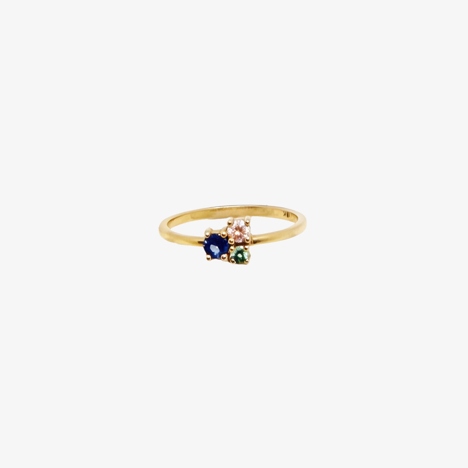 Emarald & Sapphire, Diamond Ring