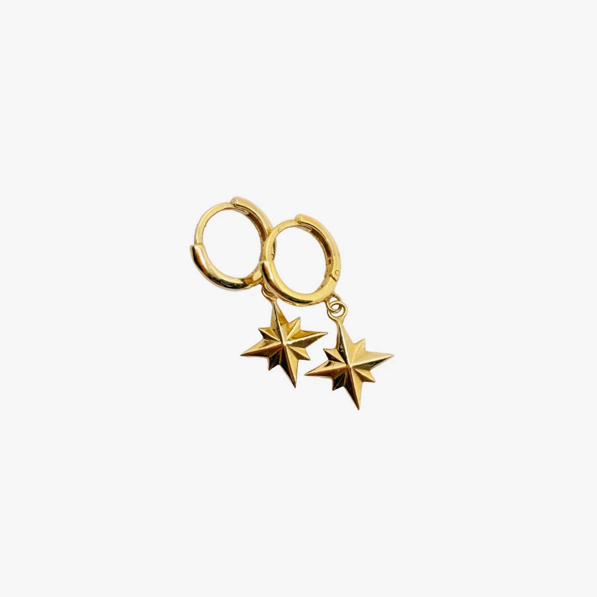 Gold | Star Hoops Earrings