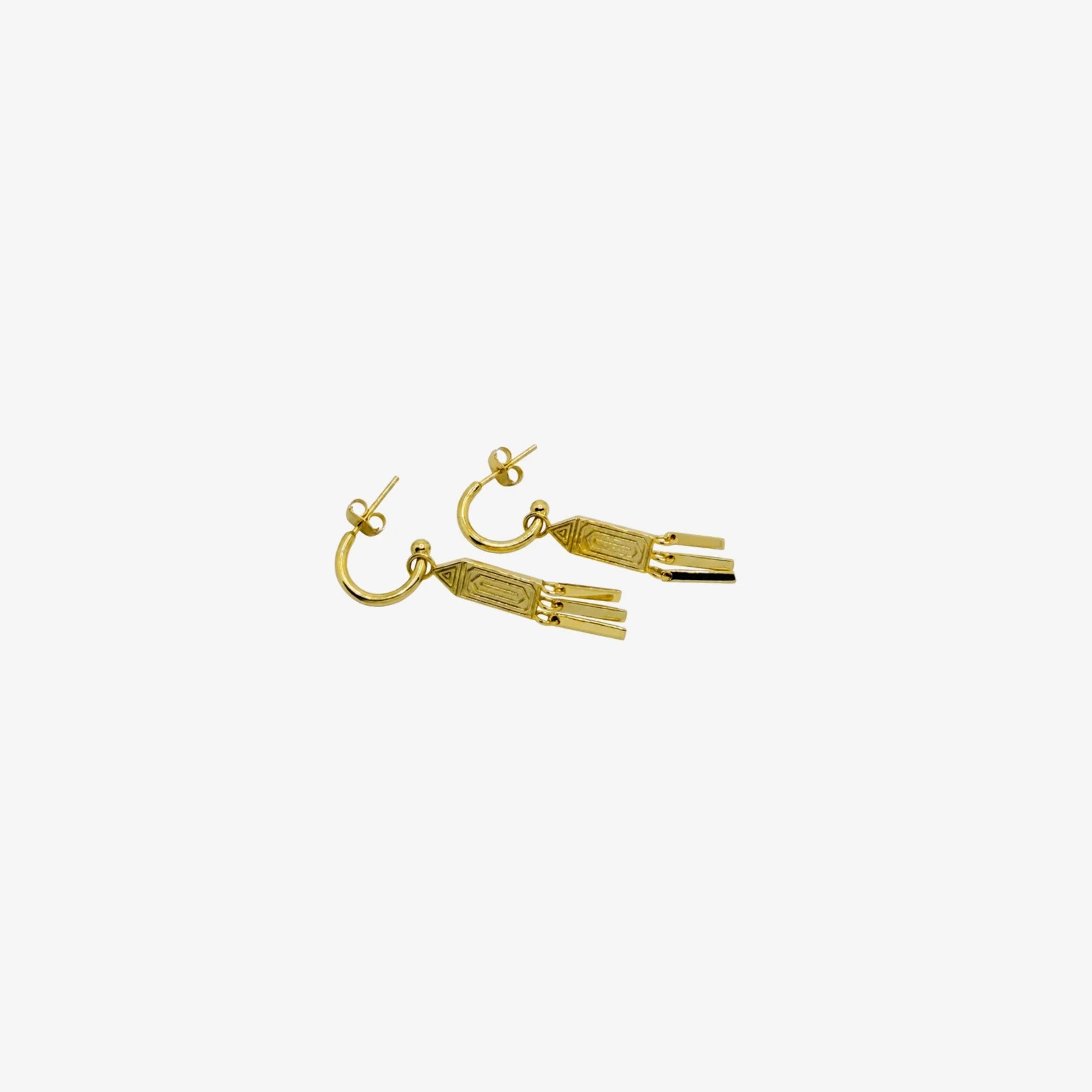 Silver Gold Plated Motif Studs