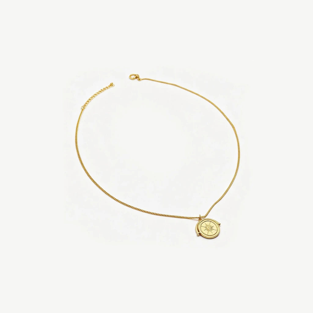 Silver Gold Plated Coin Necklace